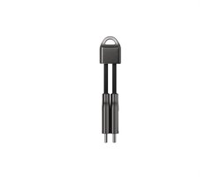 Nomad Charge Key porte-clés USB-C – Charge jusqu'à 240W – Supporte le transfert de données 10Gbps – Nylon tressé durable - Zwart