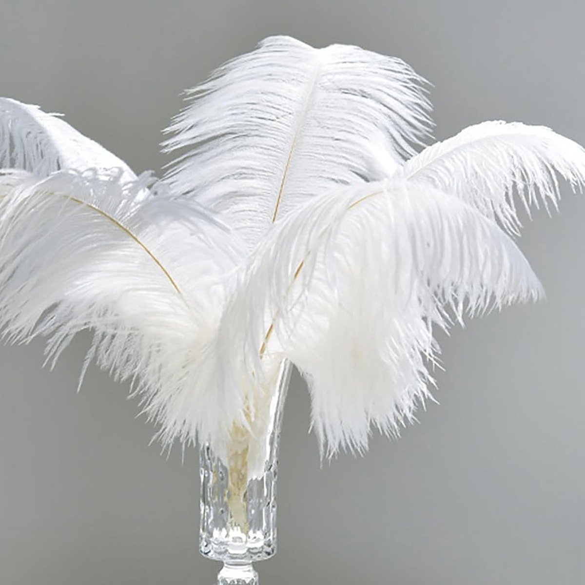 SnelShoppen - 10 Stuks 25-30 cm Witte Struisvogelveren - Decoratieve Veren voor Bruiloften, Thuisdecoratie, Kerstboom Versieringen en Creatief Knutsel