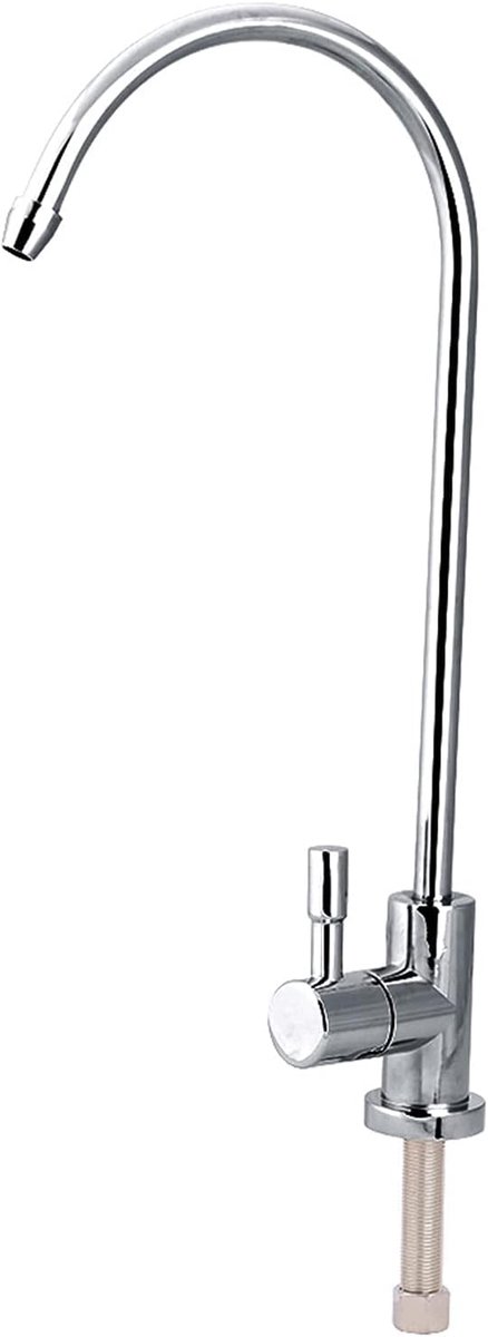 1/4" Zinc Alloy Kitchen Sink Faucet, Reverse Osmosis Single Handle Drinking Faucet 360 Degree Rotatable Drinking Water - ShopVlot