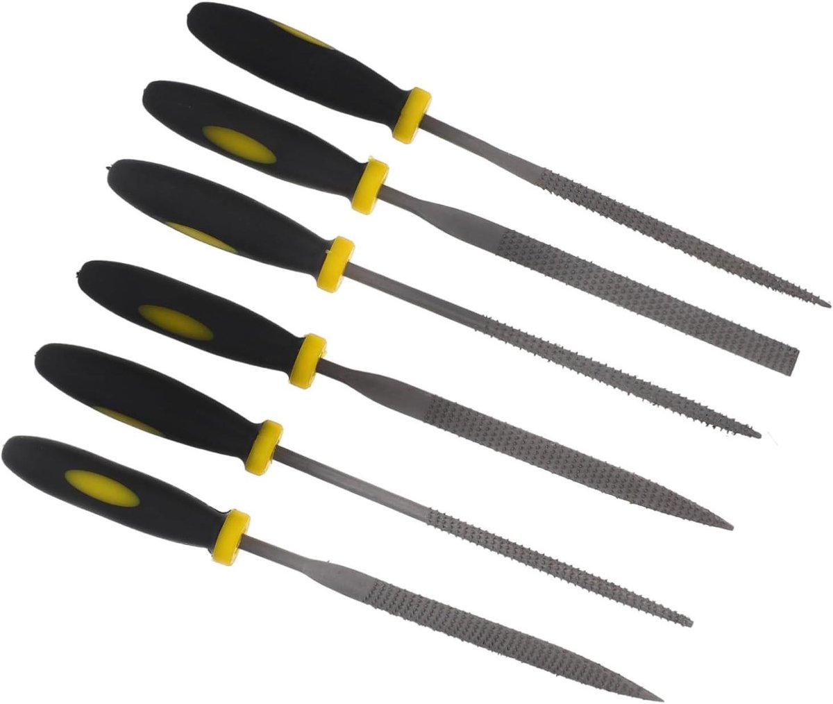 Vijlenset Houtbewerking - Handvijlen Raspen - Materiaal Verwijderen - Antislip Handgrepen - 14 cm - Zwart