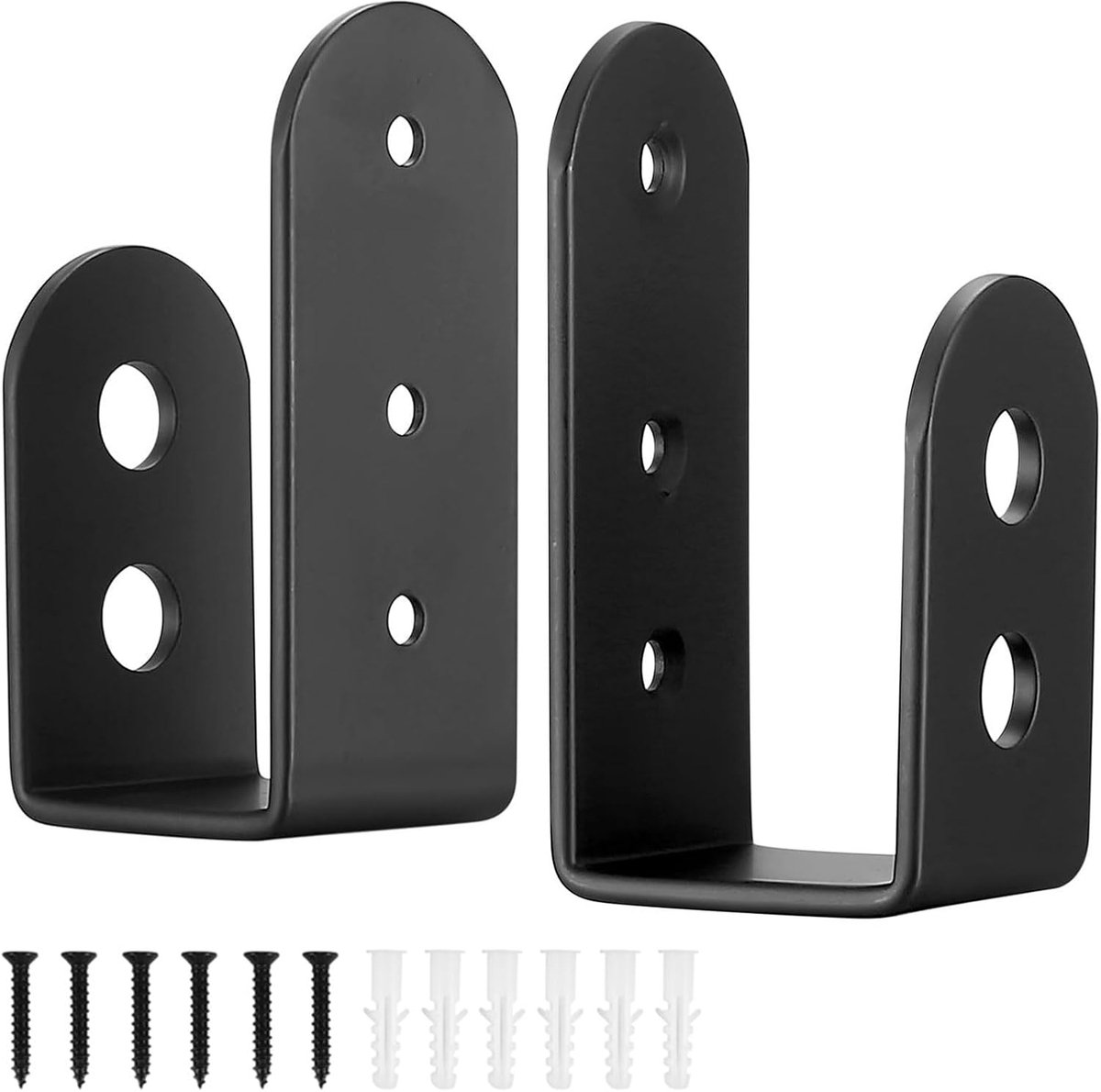 Deurframe beugels 2 x 4 - staal - U-vormige veiligheidssluiting - voor extra beveiliging - ShopVlot