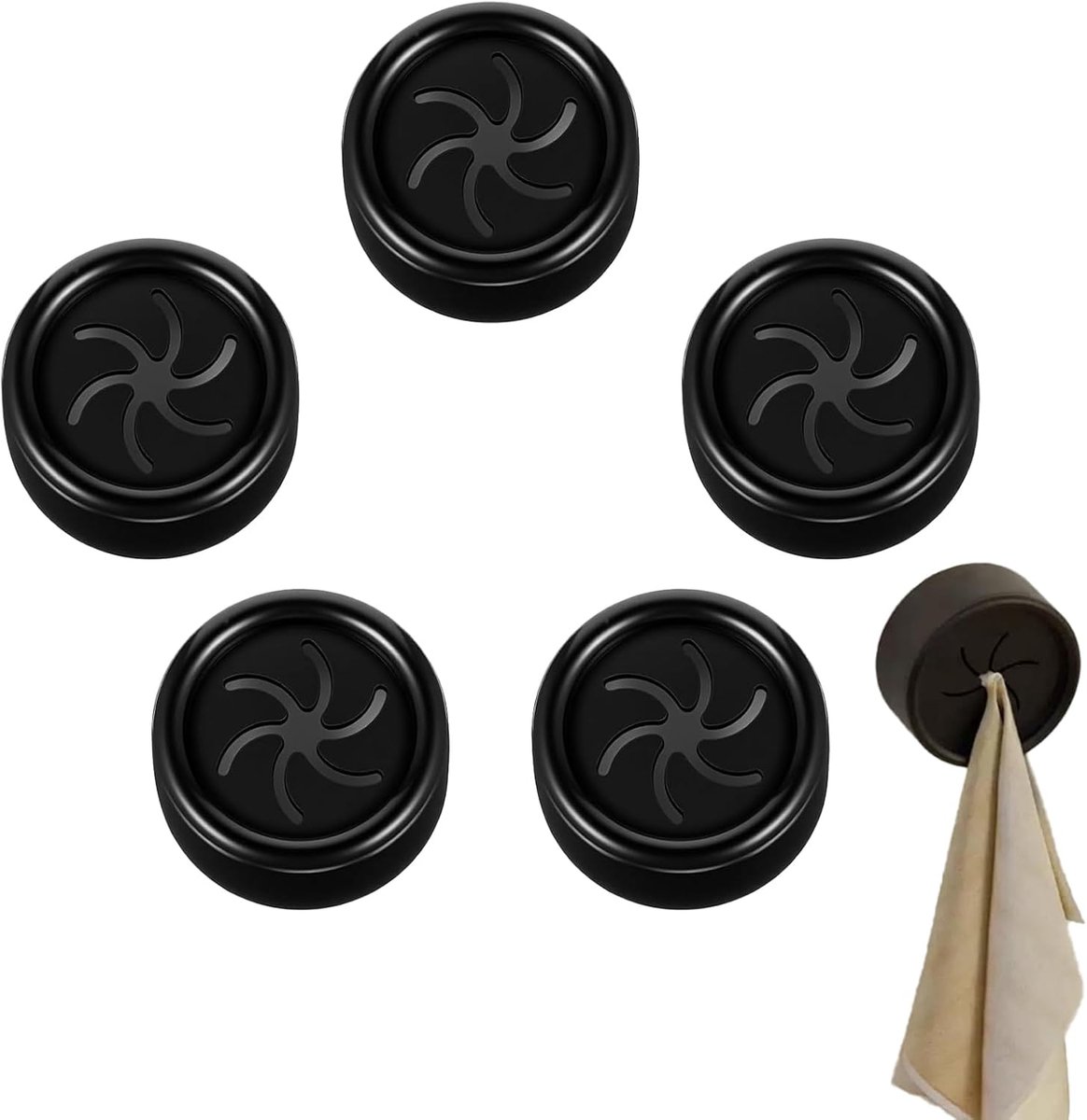 5 stuks ronde zelfklevende handdoekhaken