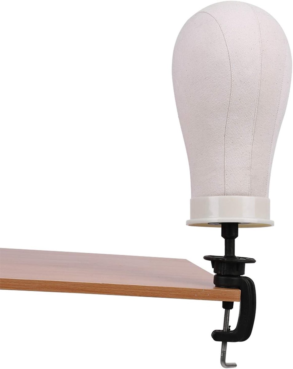 Oefenhoofden, salon cosmetologie kappers mannequin hoofd, canvas hoofd pruik model maken mannequin hoofd - ontworpen voor het tonen van hoeden of pruiken (21 inch)