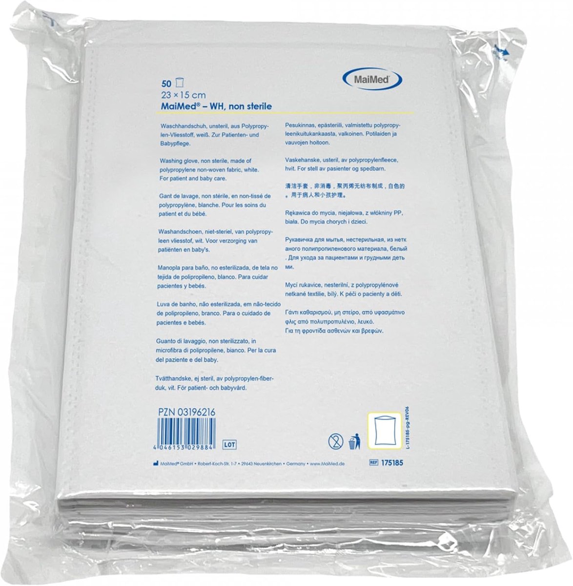 SnelShoppen - Wegwerp washandjes voor baby's en volwassenen - zachte, huidvriendelijke wegwerpwashandjes - droog of vochtig gebruik - ideaal voor dage