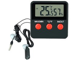 Thermometer en Hygrometer voor Reptielen Terrarium Ei Incubator Vochtigheidsmeter Afstandssondes voor Huisdieren Kamer Tankkooi Incubator Broedmachine Binnen Buiten