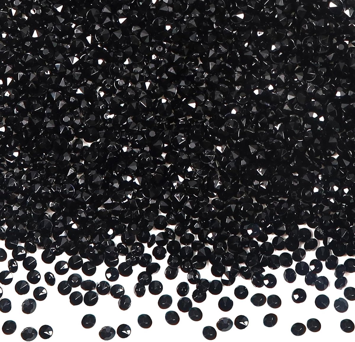 12000 stuks 3 mm zwarte acrylkristallen decoratieve diamanten tafelstrooier confetti heldere strass-steentjes voor tafeldecoratie bruiloft bruid decoratie vaaskralen