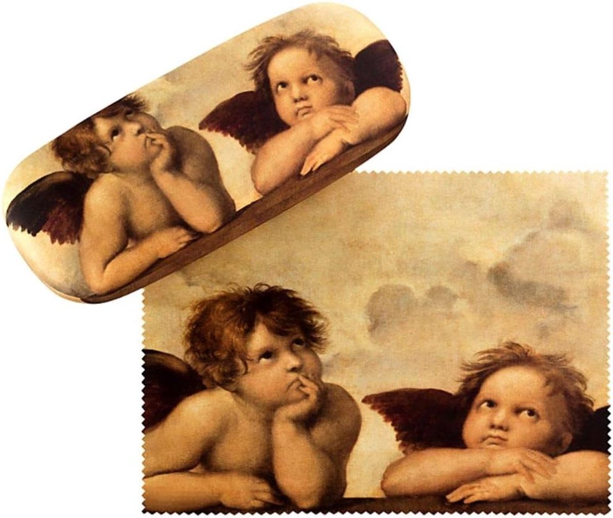 LILIENFELD Brillenetui Brillenkoker Stabiele Reinigingsdoek Glasses Case Box Raffael Engel