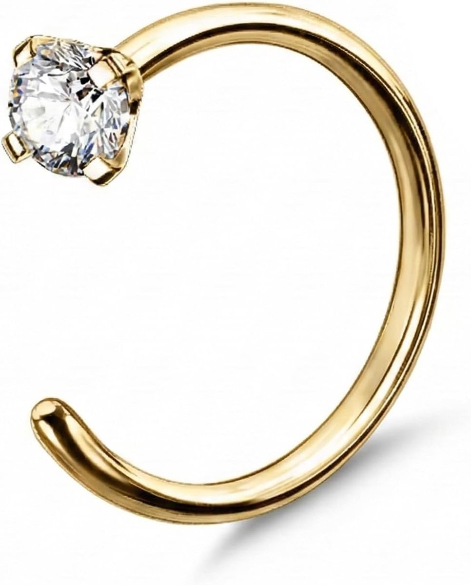 Titanium neusring, C-vormig, 18 gauge, neuspiercing sieraad voor vrouwen, Titanium