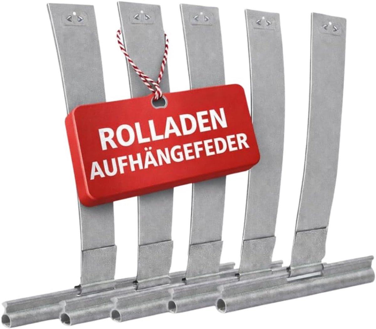4 x maxi-ophangveren voor rolluiken, ophangveren voor rolluiken, bevestiging voor rolluiken, bevestigingsveer, stalen veer