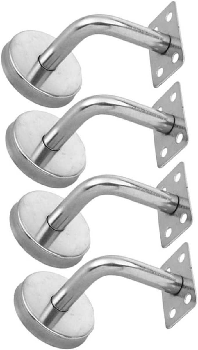 Trapleuningbeugel - Leuninghouder Ophangbeugel - Trap Veiligheid - Roestvrij Staal - 6x6x5cm - Zilver