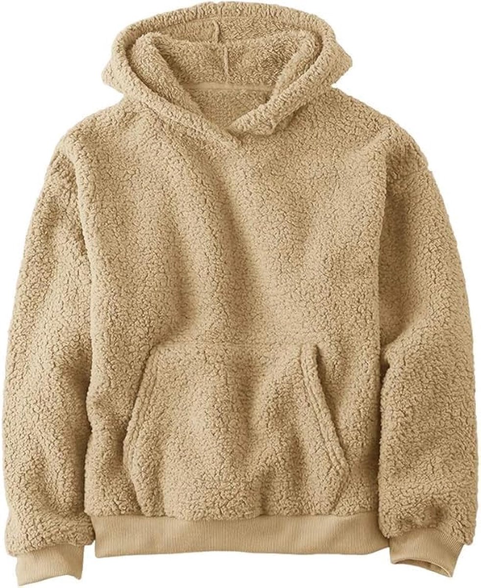 Capuchontrui voor kinderen, teddy, fleece, hoodie, uniseks, warm, sherpa, sweatshirt, meisjes, jongens, winter, pluche, pullover met zakken