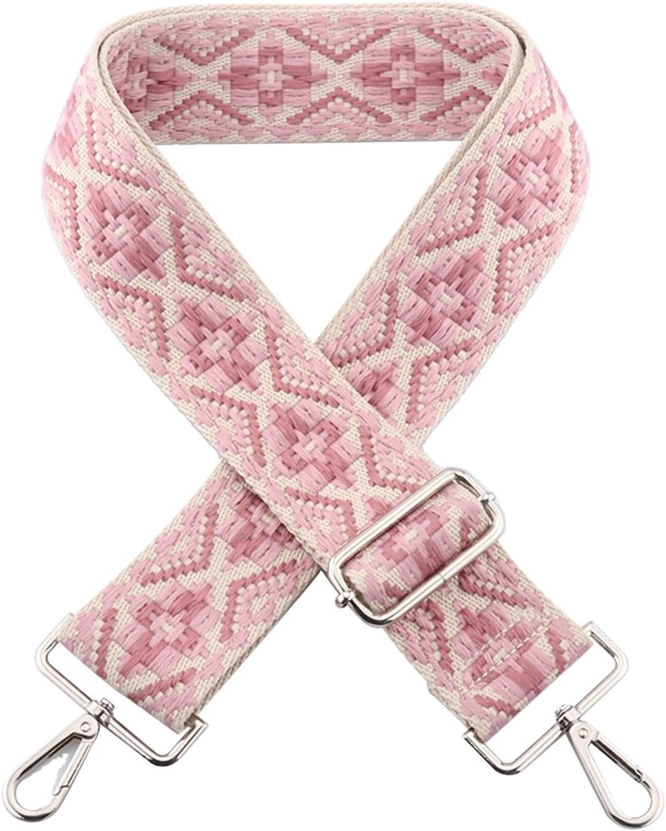 Schouderriem, 3,8 cm brede schouderriem, verstelbare schouderriem, handtassenriem met zilveren karabijnhaak voor vrouwen, mannen, meisjes, handtassen, verstelbaar, 72-130 cm