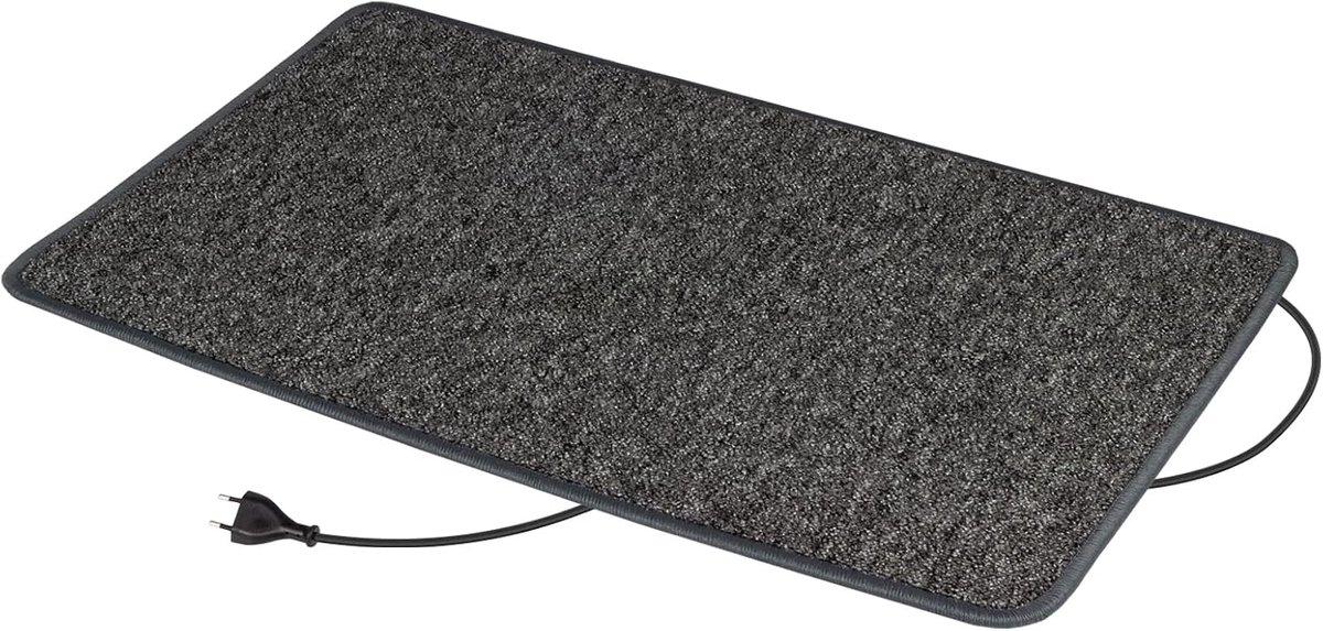 SnelShoppen - Verwarmd Tapijt Infrarood Verwarming 50x80 cm, 51 Watt, 230V, Kleur: Antraciet - Made in Duitsland, Ideaal voor Thuis en Kantoor