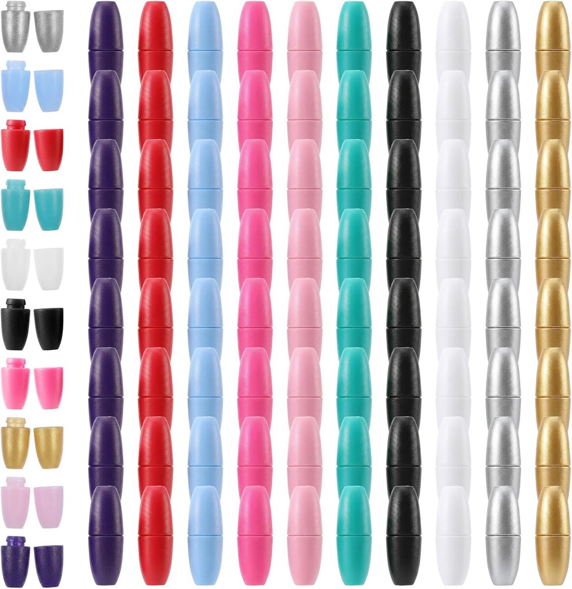 SnelShoppen - 100 Stuks Breakaway Clasp Plastic Sluitingen voor Sieraden Maken - Lichtgewicht en Duurzaam - Multicolor - Ideaal voor Kettingen, Armban