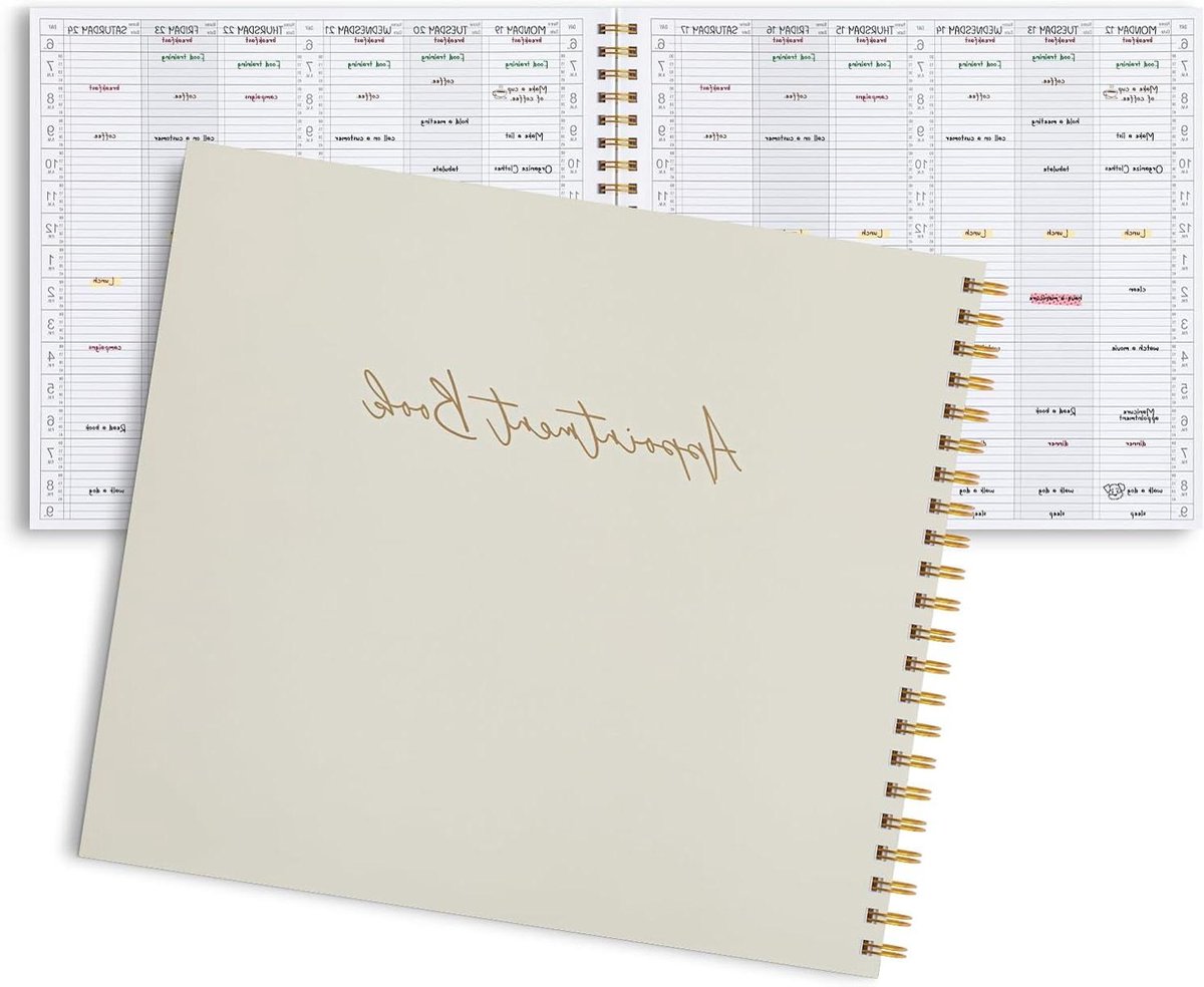 Afsprakenboek Salon - Agenda Planner - Afspraken Plannen - 6 Kolom Ontwerp - 29 x 32 cm - Beige