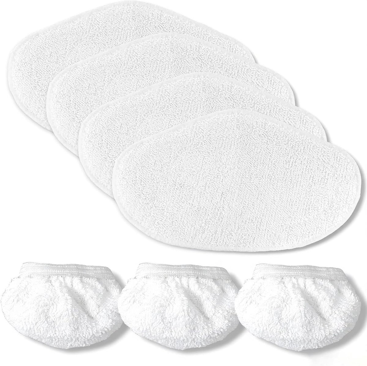 Microvezeldoeken voor stoomreinigers, vervangende pads voor Polti Vaporetto SV440, SV420 en SV400, 4 doeken en 2 hoezen