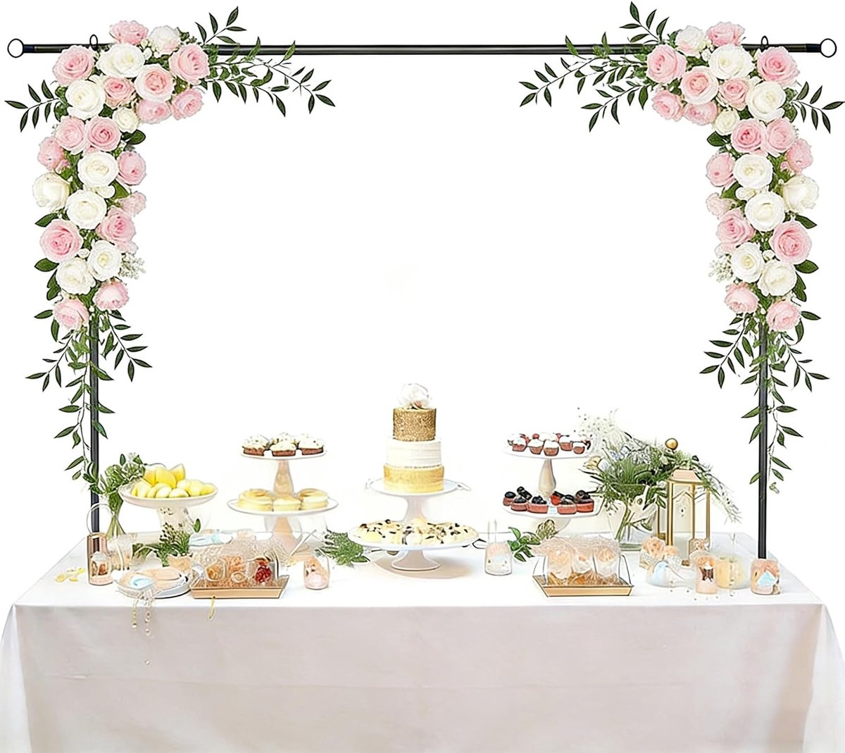 Ballonboogframe voor tafel - verstelbaar met klemmen - 125-250 cm - perfect voor feestdecoratie - ShopVlot