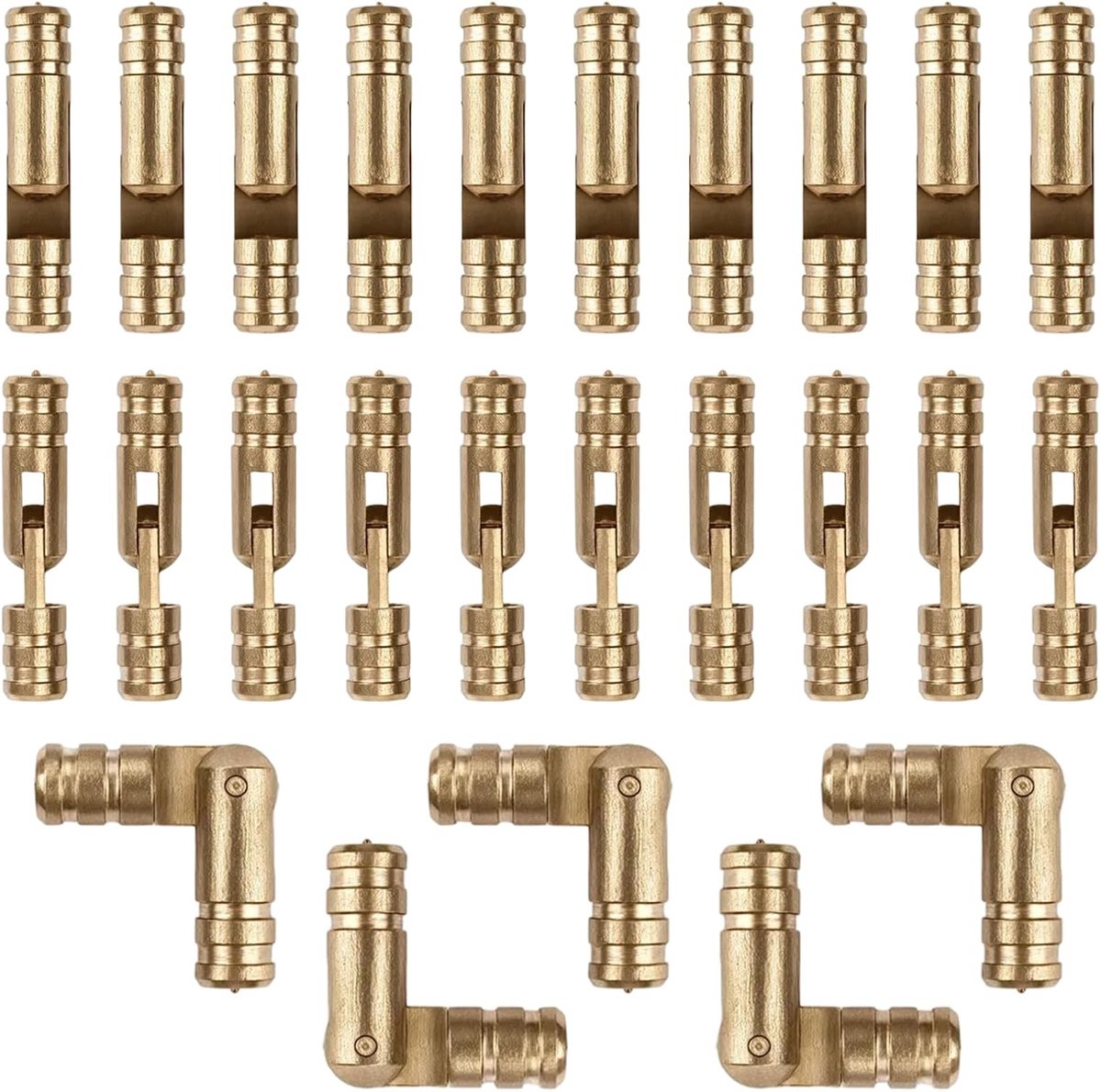 Pack of 25 concealed brass hinges - invisible brass hinges, 270° folding mini hidden hinges, hidden small hinges with - ShopVlot