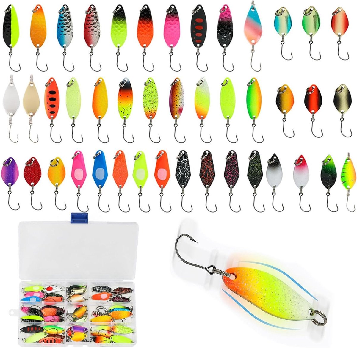 Kunstaas Set - Vislokaas Set - Vissen - Bionic Ogen - 43 Delig - Multi