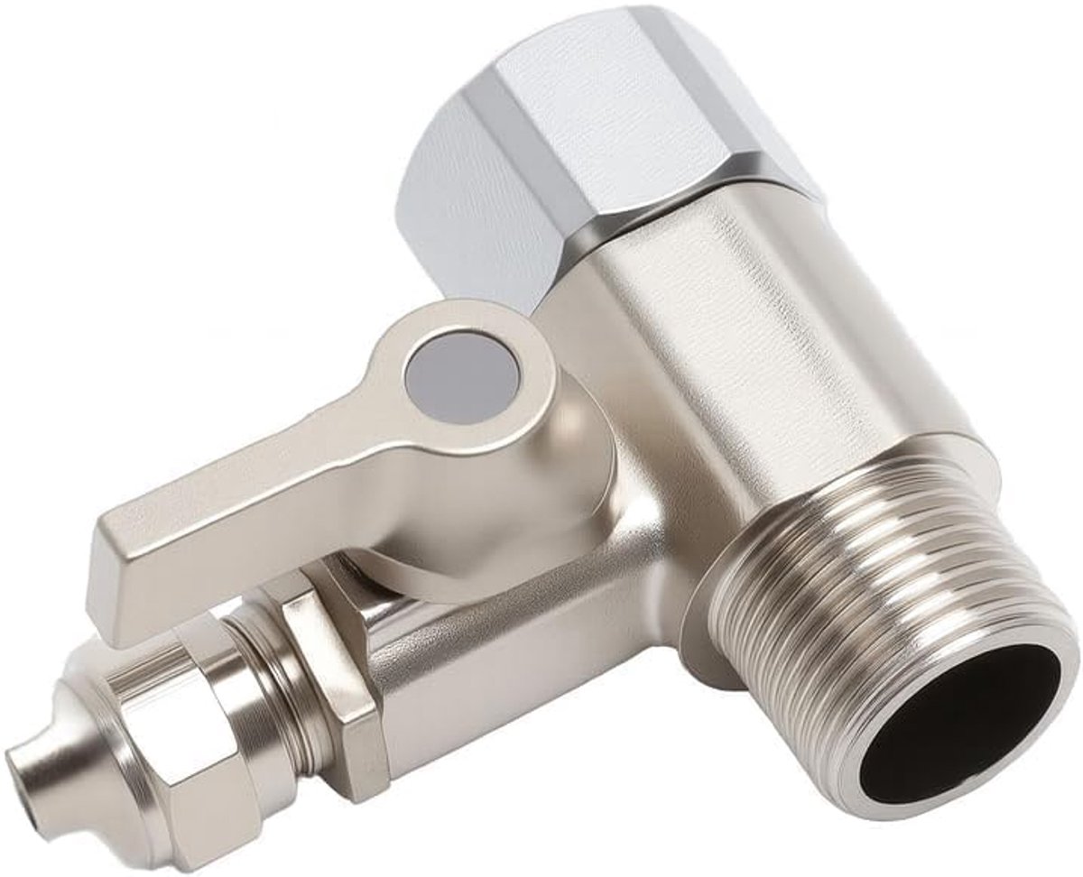 Válvula De Cierre Adaptador En T, Válvula De Cierre Adaptador En T De Latón, Conector De 3 Vías Resistente a - ShopVlot