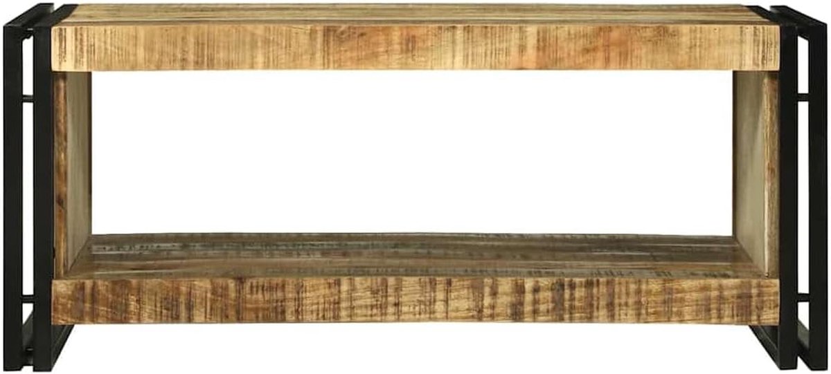 Salontafel Massief Mango - Koffietafel Woonkamer - Woonkamer Inrichten - Geïntegreerde Opbergruimte - 90 x 50 x 38 cm