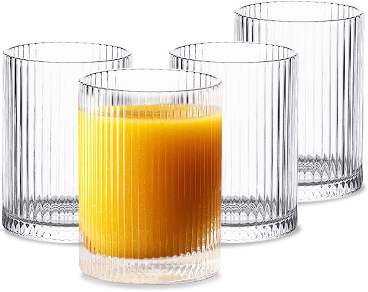 Omgoods - Set van 4 Vintage Glazen voor Cocktails en Dranken