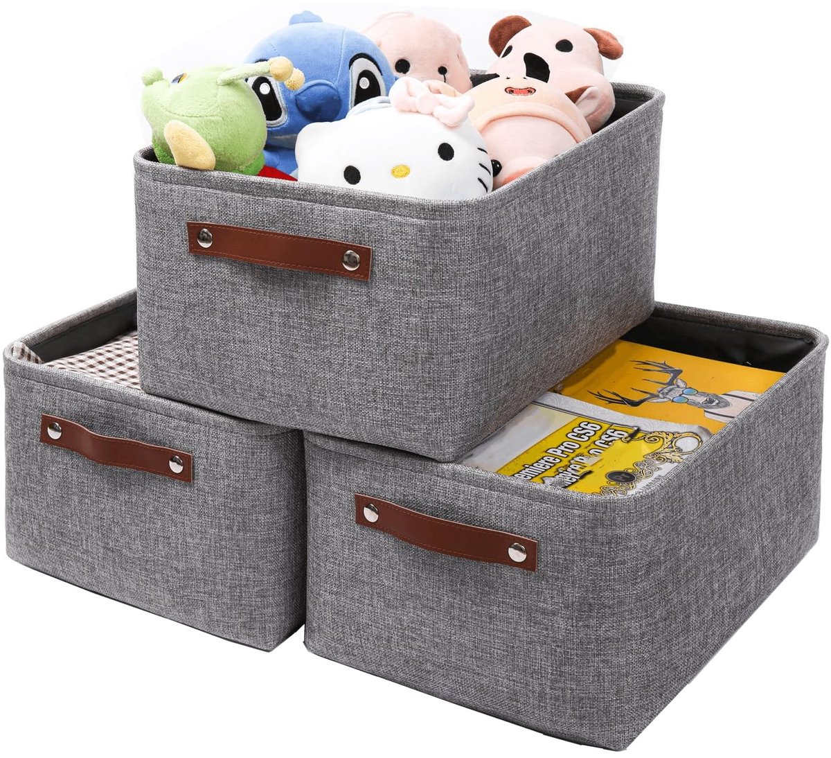 Omgoods - Set van 3 Vouwbare Opbergdozen voor Kleding en Speelgoed
