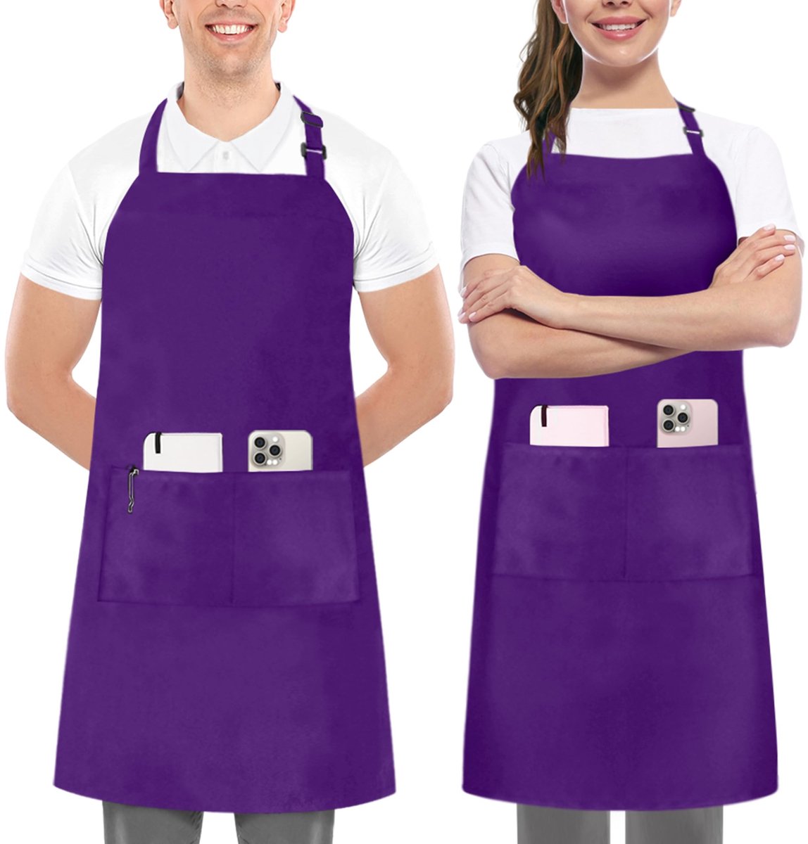 Omgoods - Set van 2 Bovenste Keuken Schorten met Lange Band