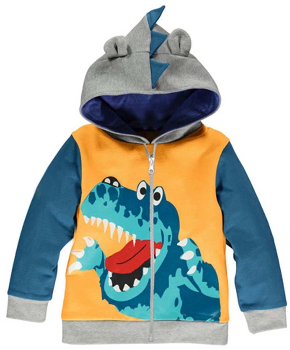 Omgoods - Kinderen Hoodie met Cartoon Dinosaurus Motief