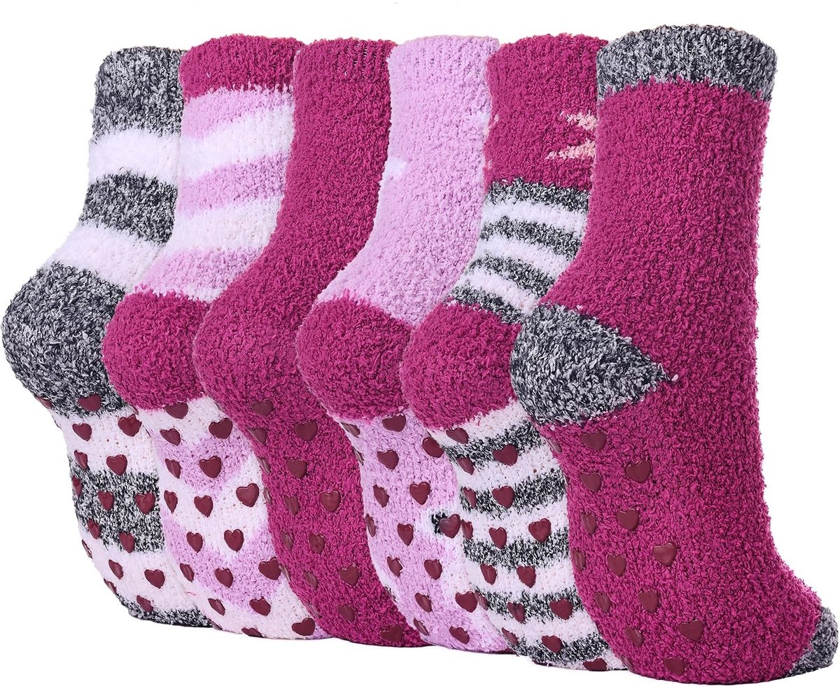 Omgoods - Set van 6 Paar Dikke Fleece Sokken voor de Winter