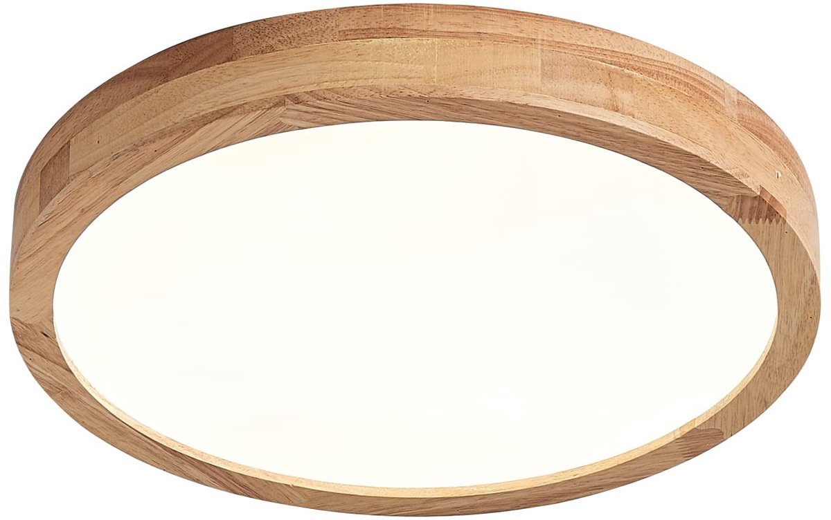 Omgoods - Dimbare Houten LED Plafondlamp 40cm