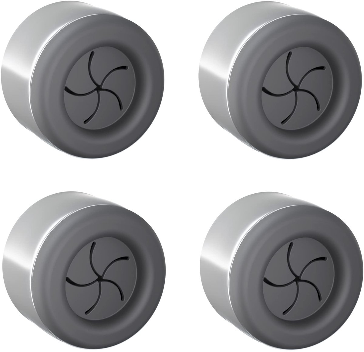 Omgoods - Set van 4 Premium Handdoekhouders - Ronde Chrome, Zelfklevend, Voor Badkamer en Keuken