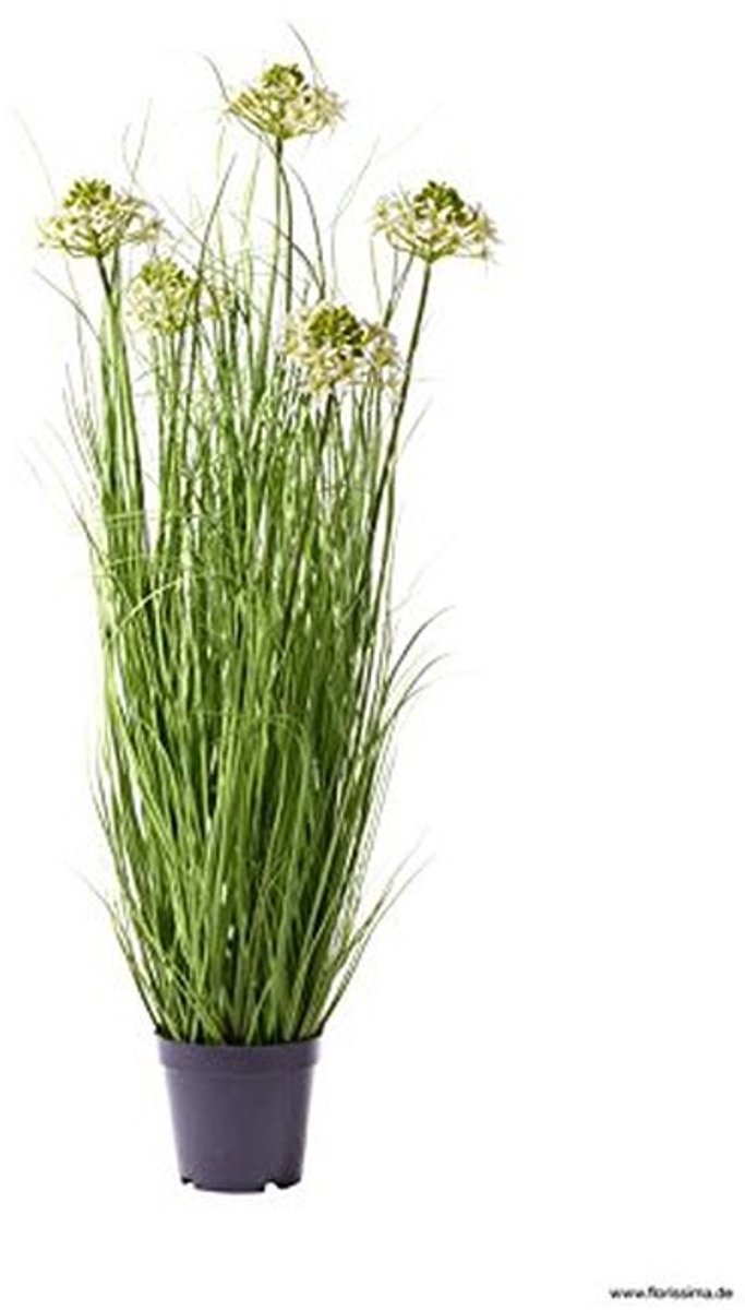 Omgoods - Kunstgras met Bloemen in Pot, Hoogwaardige Decoratie