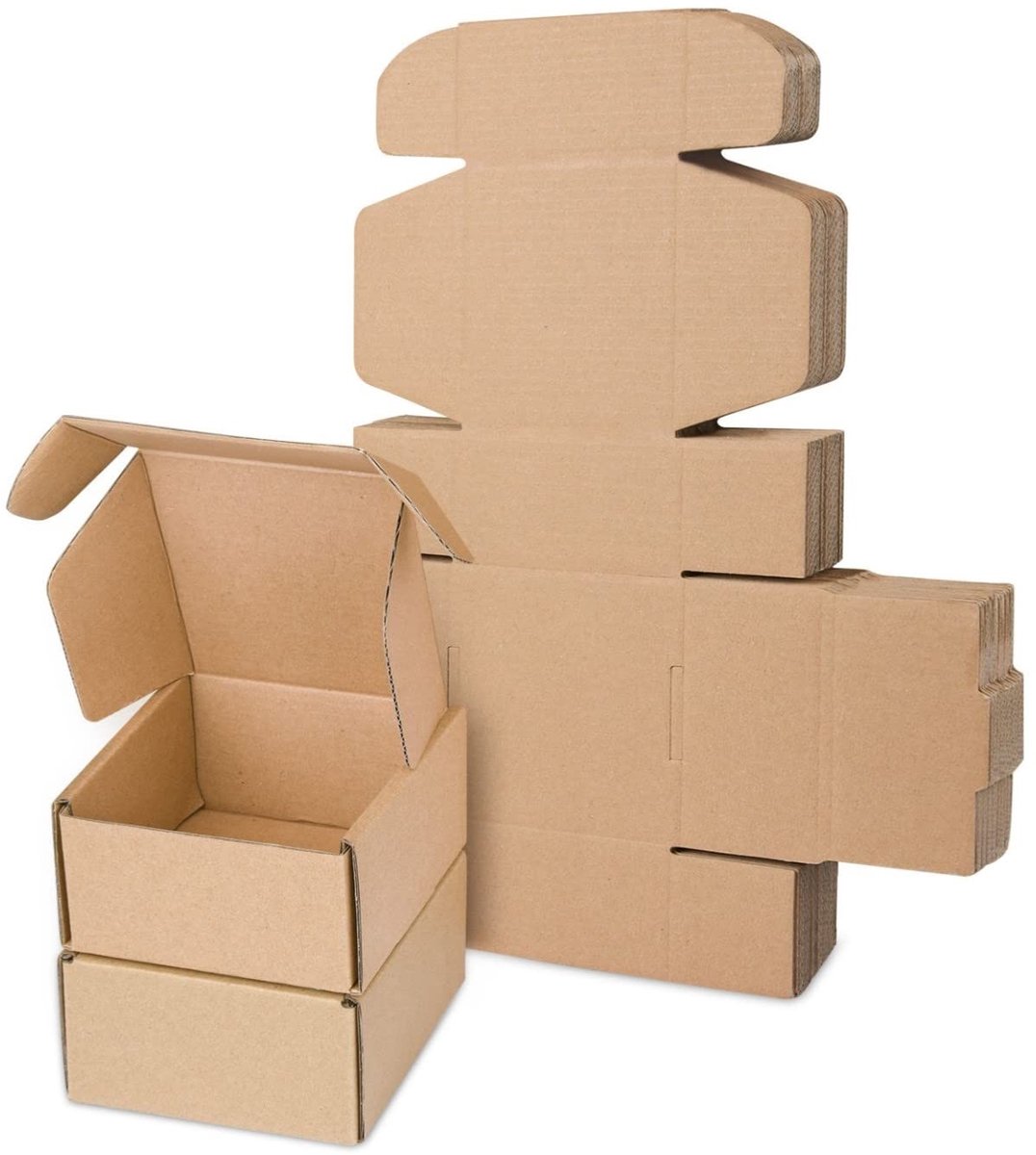 Omgoods - Verzenddozen van Golfkarton 120x120x40mm voor Kleine Pakketten (25 Stuks)