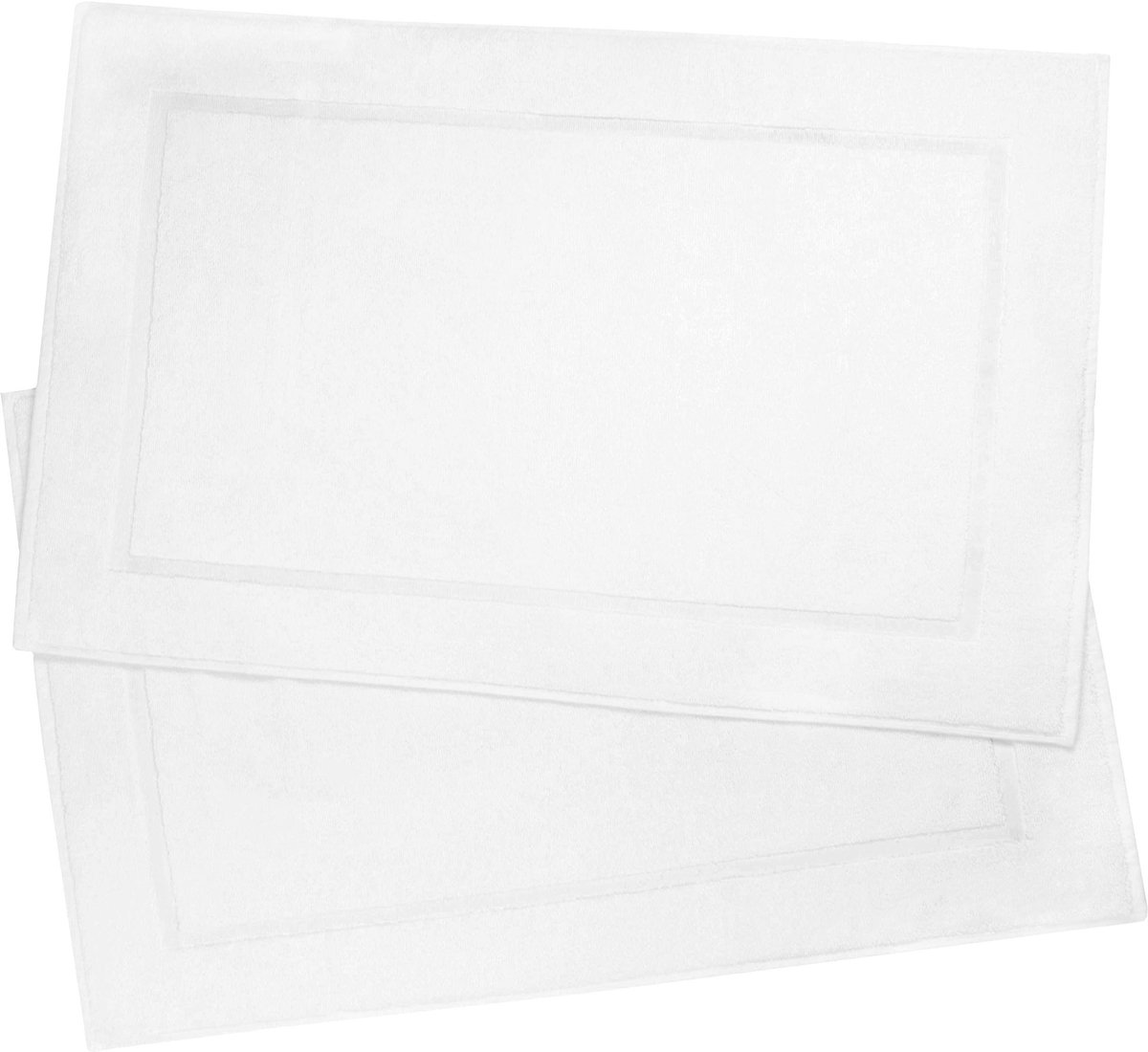 Omgoods - Set van 2 Katoenen Badmatten 50x80 cm, Wit