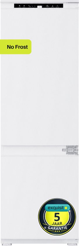 Exquisit EKGC270-75-E-NF-040E Inbouw Koel-vriescombinatie – 5 jaar garantie - 253 liter – No Frost – Energielabel E – Wit