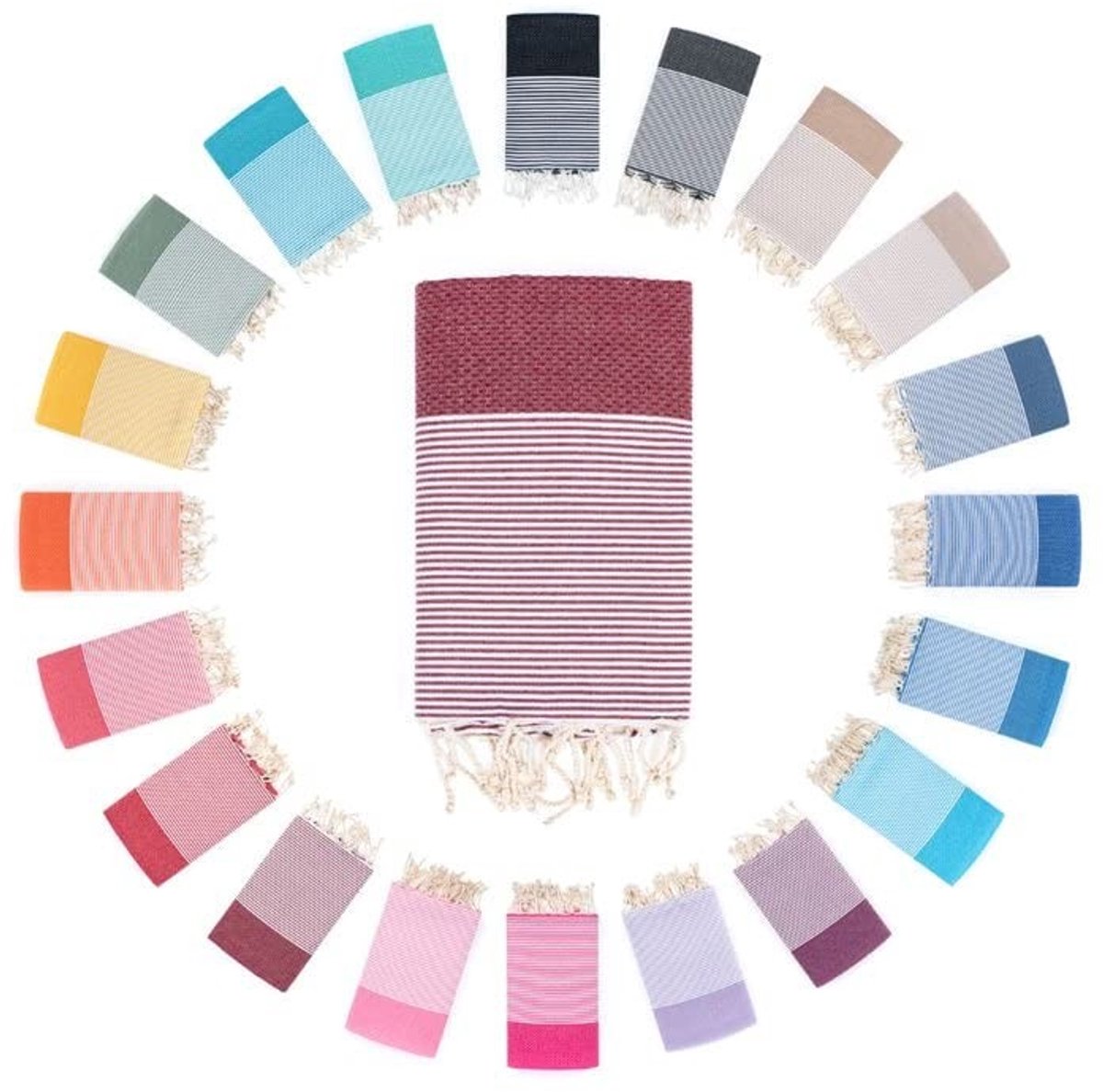 Omgoods - Honingraat Fouta Hamamdoek XXL 100x200 cm – Handgeweven Katoen voor Strand, Sauna en Picknick