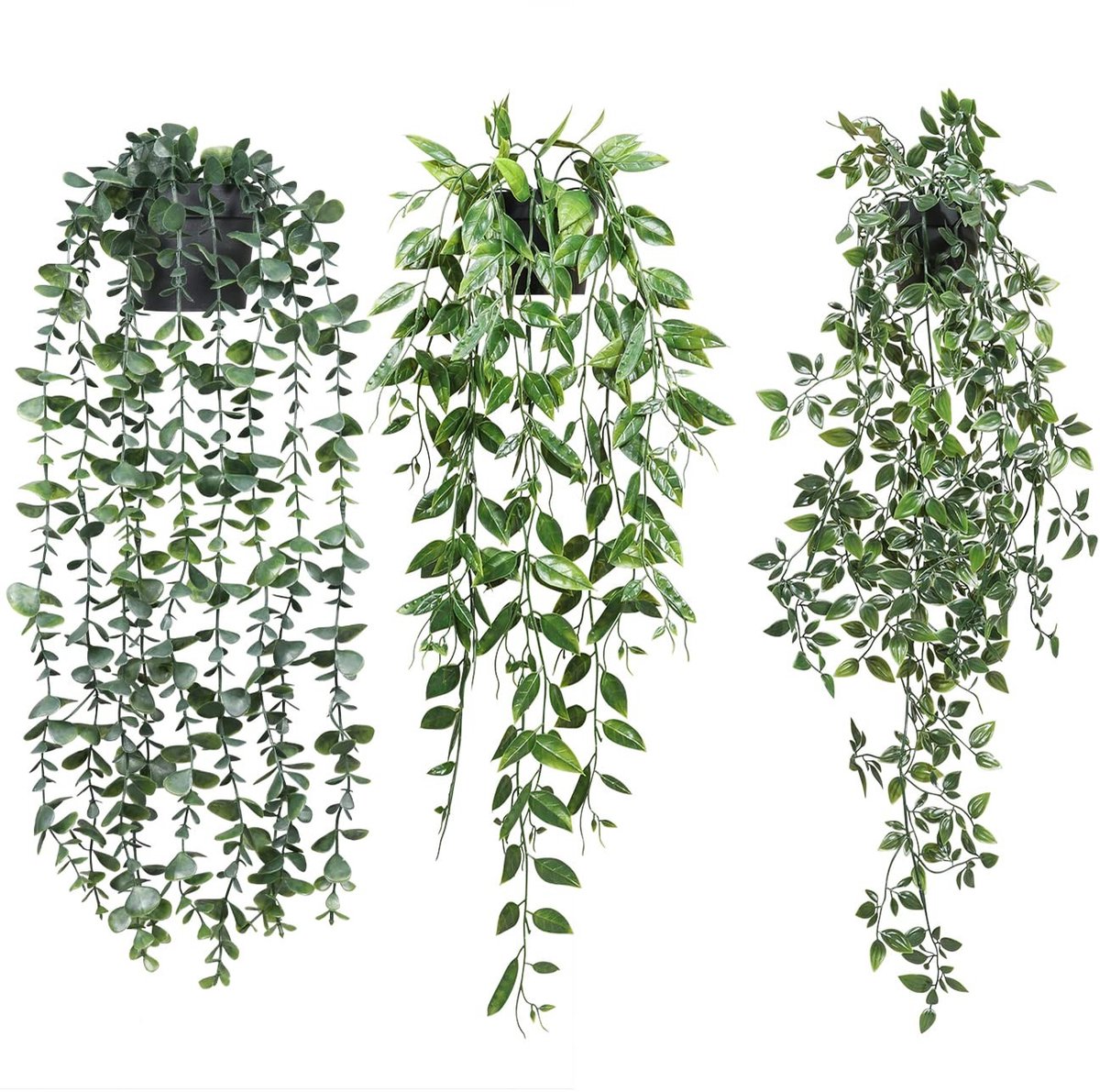 Omgoods - Set van 3 Kunstplanten voor Binnenhuisdecoratie