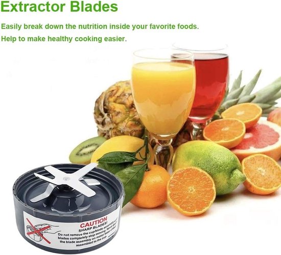 Omgoods - 7 Stuks Vervangende Onderdelen voor Nutribullet - Extractor Cross Blade — afbeelding 4