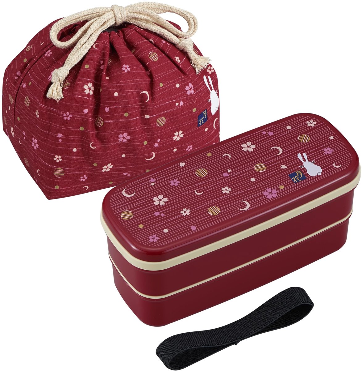 Omgoods - Lunchbox met Twee Verdieningen en Scheidingswand Rood