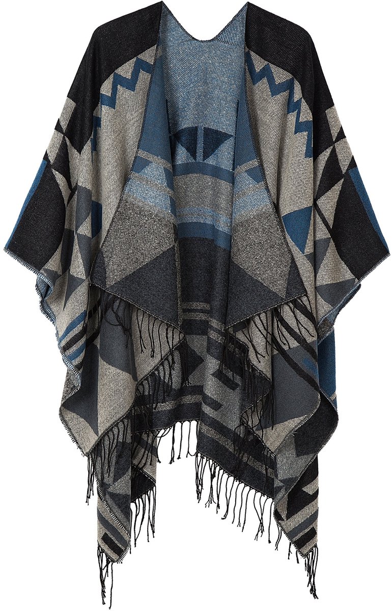 Omgoods - Boho Tassel Poncho Sjaal voor Vrouwen
