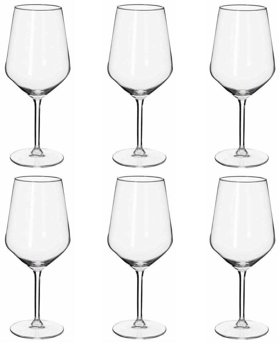 Omgoods - Set van 6 Rode Wijnglazen van 53cl