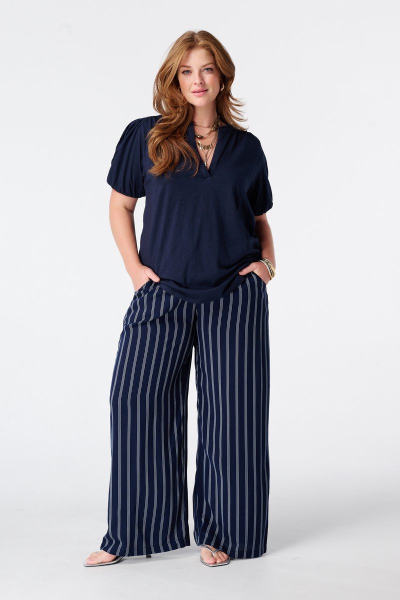 MS Mode Broek Wide leg broek met print