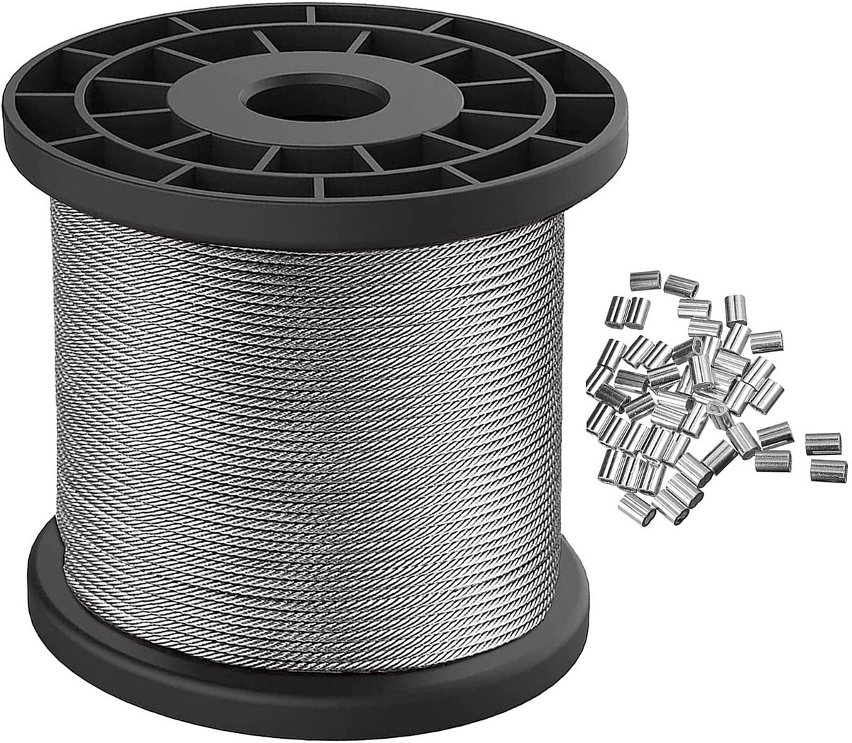 Omgoods - Stalen Kabel, Gegalvaniseerd en PVC Coating, 1.5 mm x 100 m