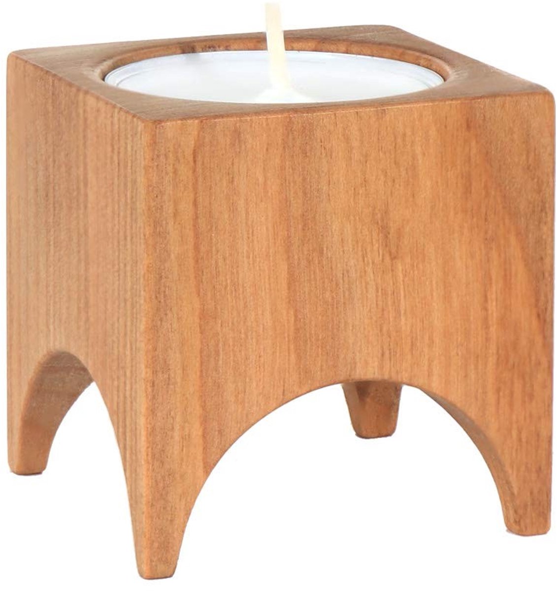 Omgoods - Set van 3 Houten Kandelaren voor Tafeldecoratie