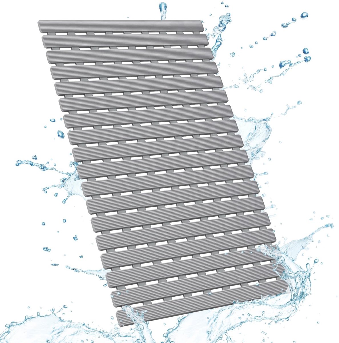 Omgoods - Douchematt, Sneldrogende Badmat, Antislip met Zuigkracht, Machinewasbare Badmat 40 x 63 cm