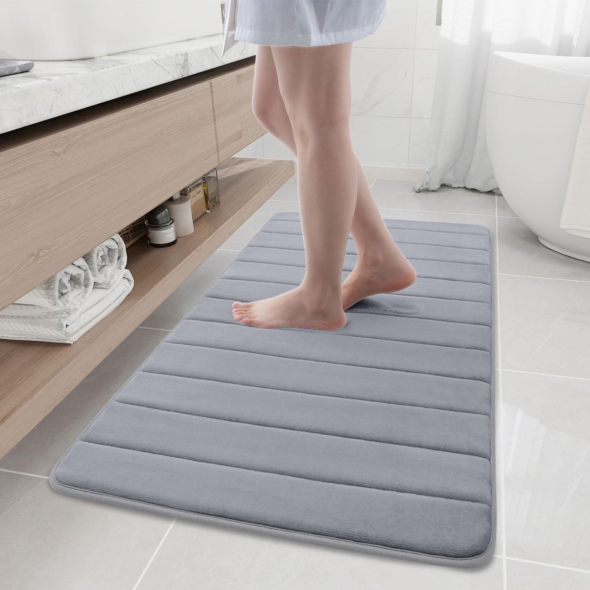 Omgoods - Memory Foam Badmat, Absorberend en Antislip 60 x 120 cm