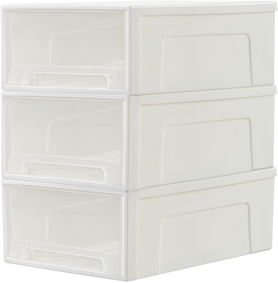 Omgoods - Set van 3 Plastic Opberg Lade met Stapelbaar Ontwerp 14L