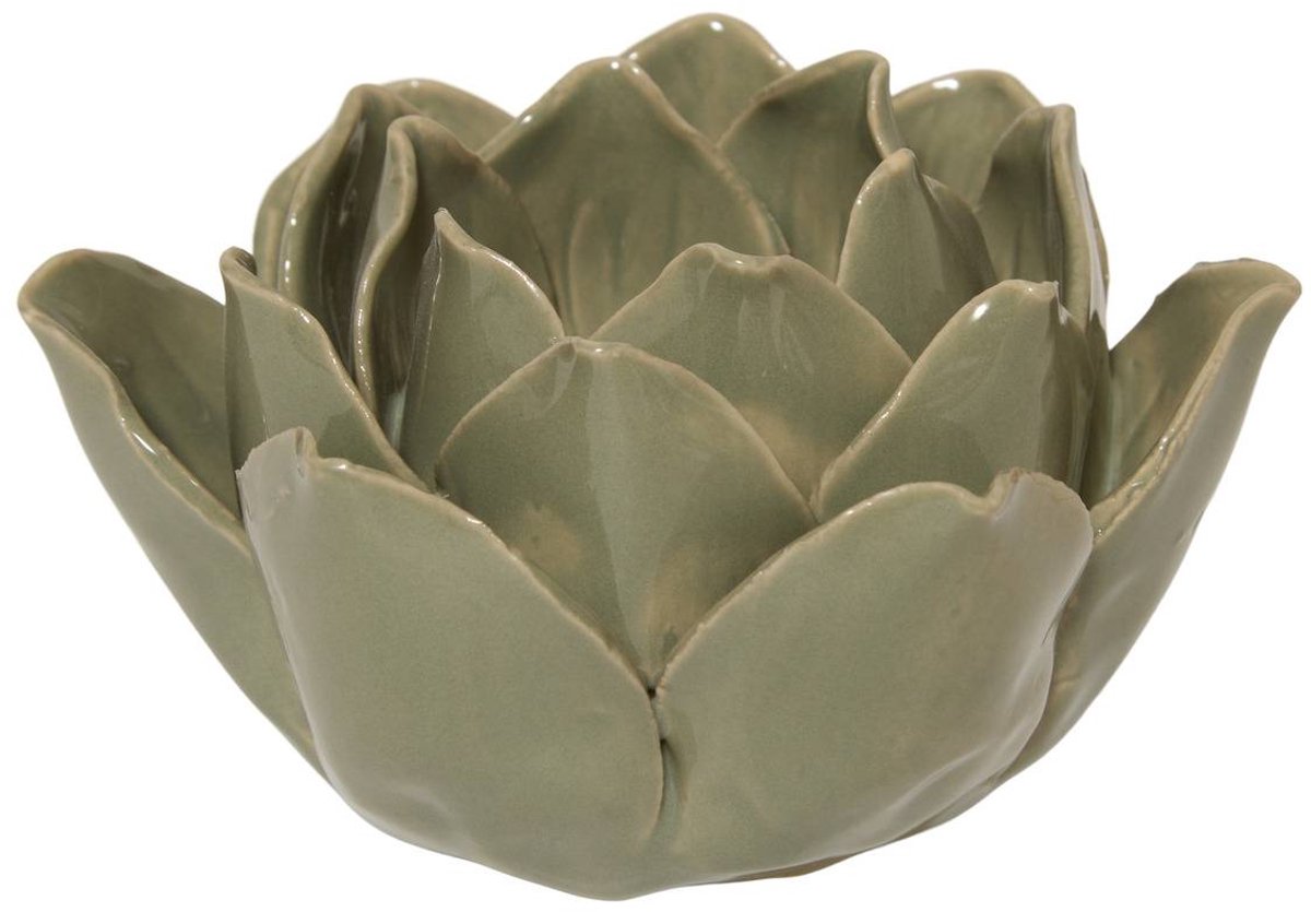 Atmosphera Créateur d'intérieur® Photophores fleur Mona H.6cm Vert