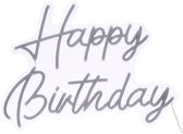 Atmosphera Happy Birthday Wandlamp Neon - 31x2x42cm - Geel